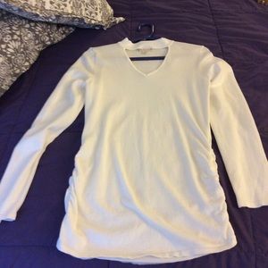 Cream keyhole neck sweater